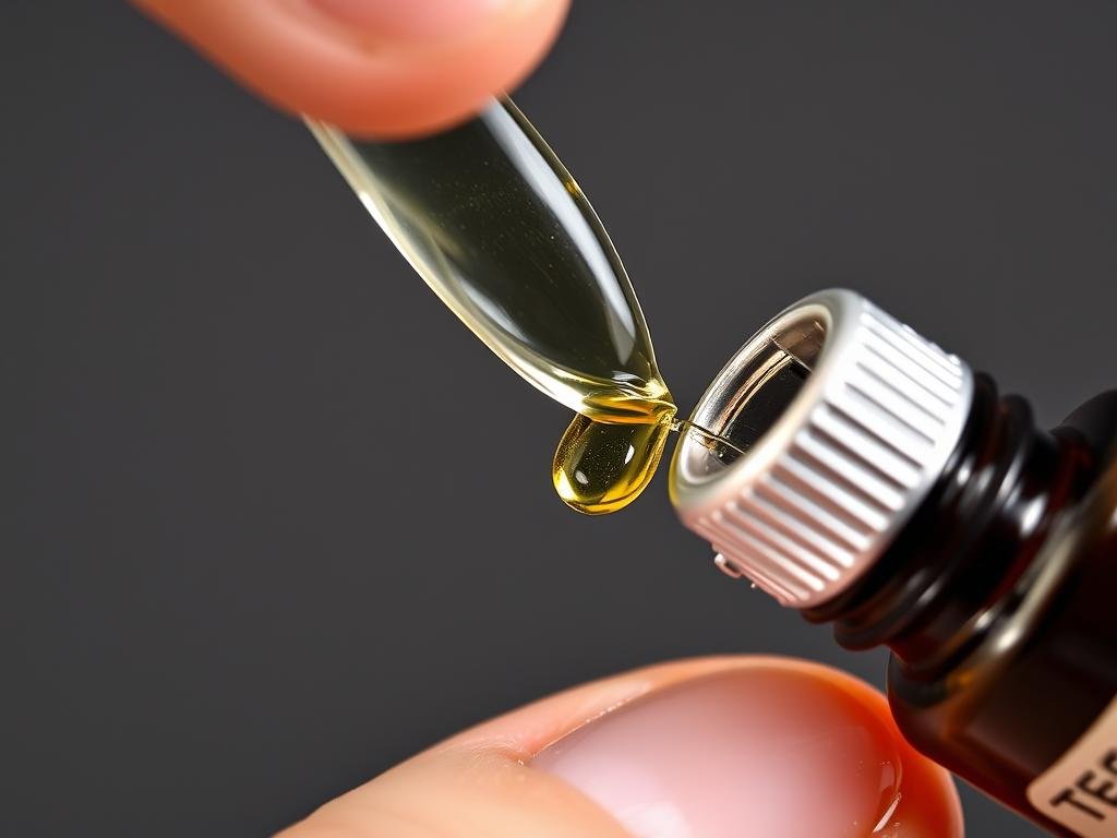 Olejek z drzewa herbacianego stosowany na grzybicę paznokci