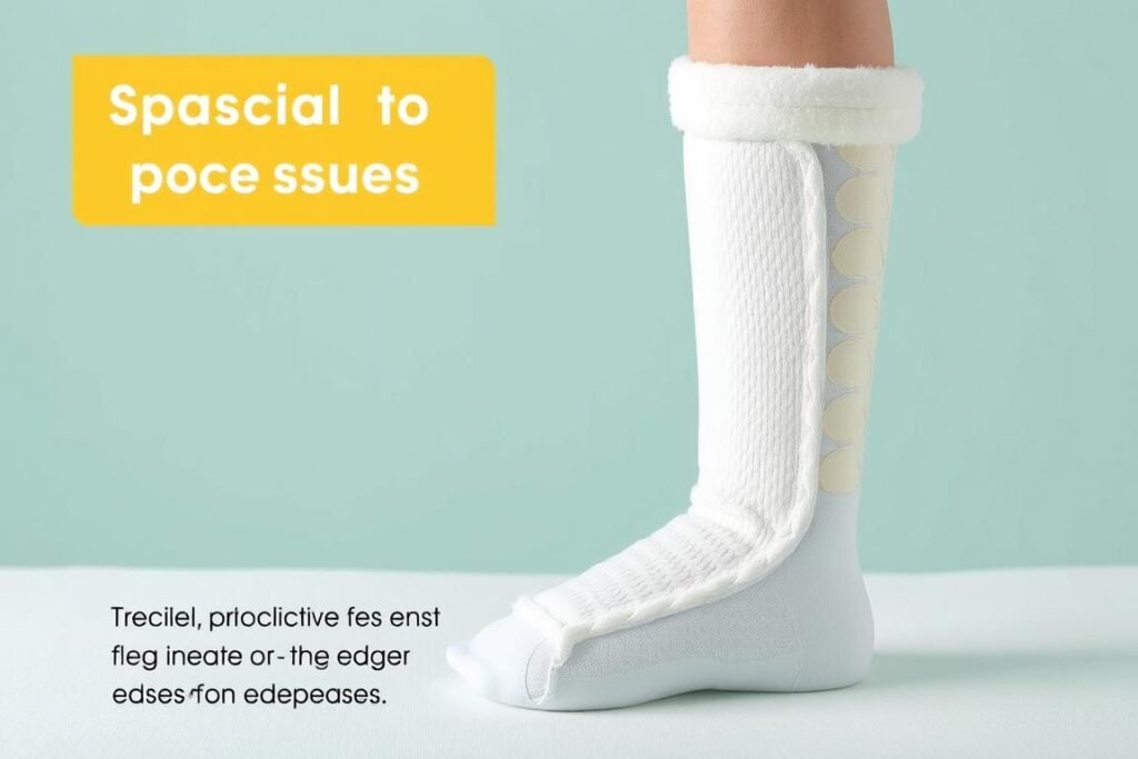 Specjalne podkładki ochronne na brzegi gipsu nogi