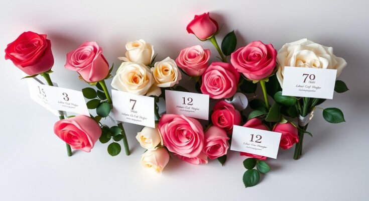 Bukiet czerwonych róż z różną liczbą kwiatów i ich symboliczne znaczenie