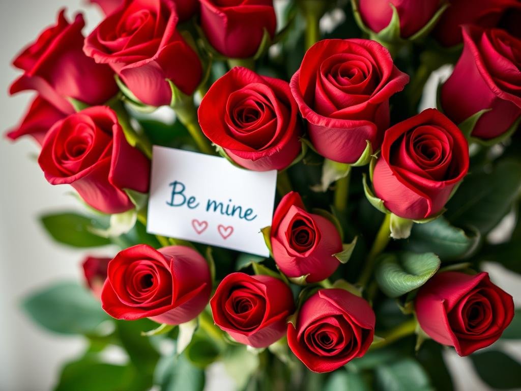 Bukiet z 12 czerwonych róż symbolizujących pełnię uczuć i miłości