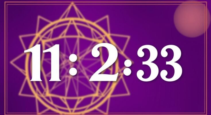 Diagram przedstawiający liczby mistrzowskie 11, 22 i 33 w numerologii