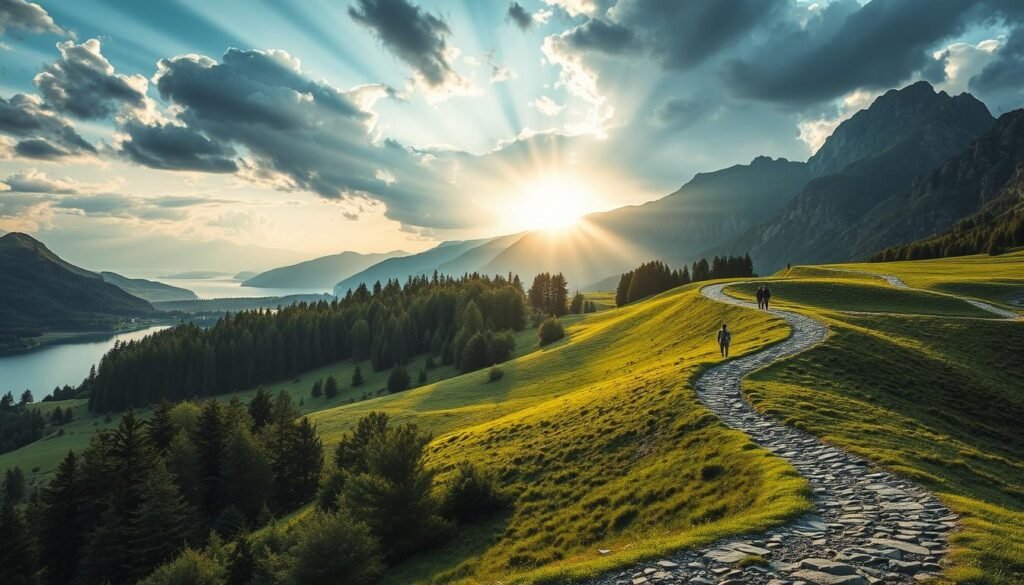 Droga symbolizująca duchową podróż i proces jak sprawdzić swój poziom duchowy