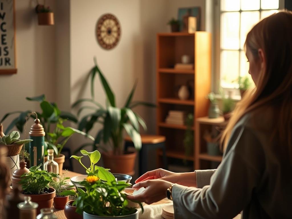 Osoba integrująca praktyki duchowe w codziennym życiu, element procesu jak sprawdzić swój poziom duchowy