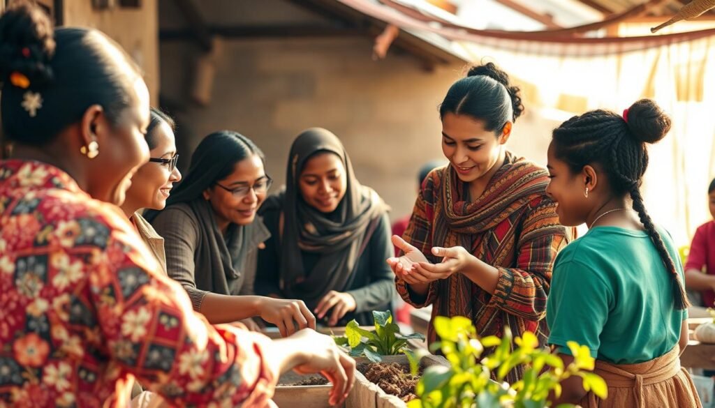 Osoba pomagająca innym jako wyraz wysokiego poziomu duchowego, aspekt jak sprawdzić swój poziom duchowy