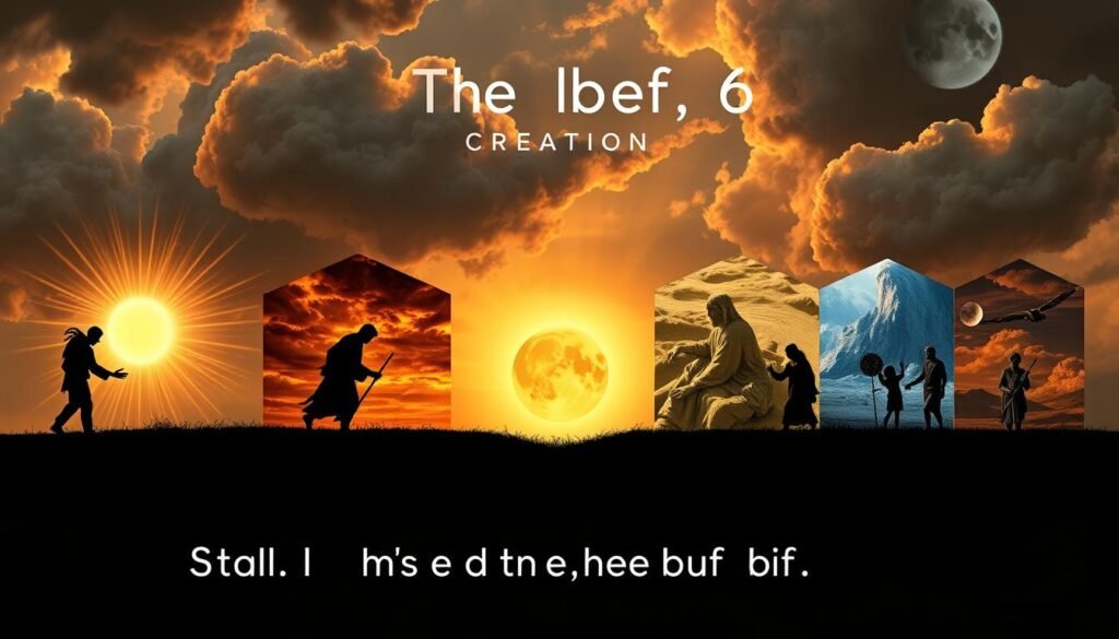 Sześć dni stworzenia świata przedstawione symbolicznie