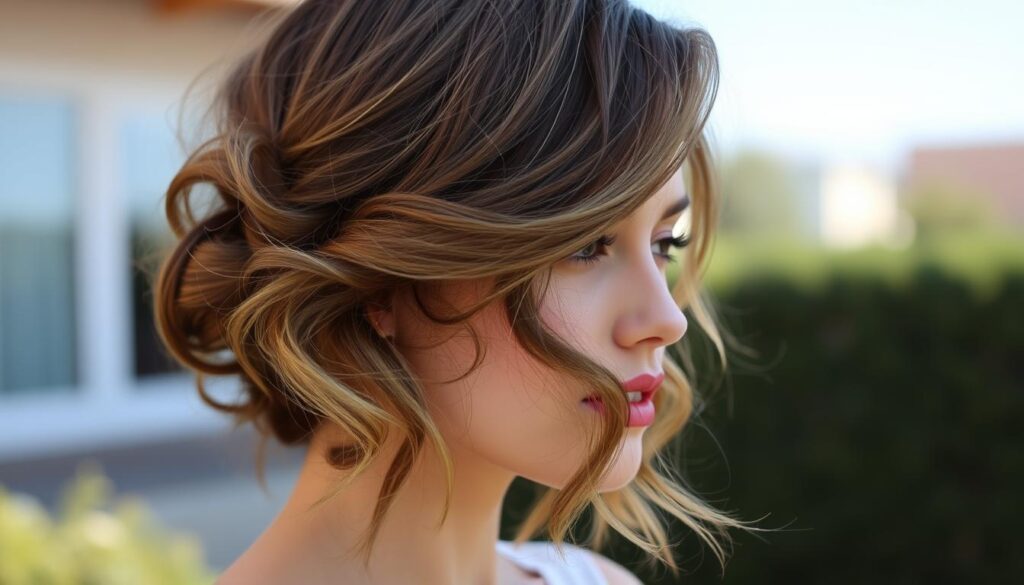 Kobieta z pięknie wystylizowanymi włosami bez użycia suszarki