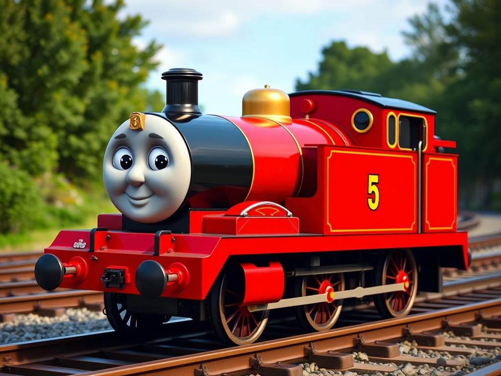 Kuba (James) - czerwona lokomotywa z Tomek i Przyjaciele