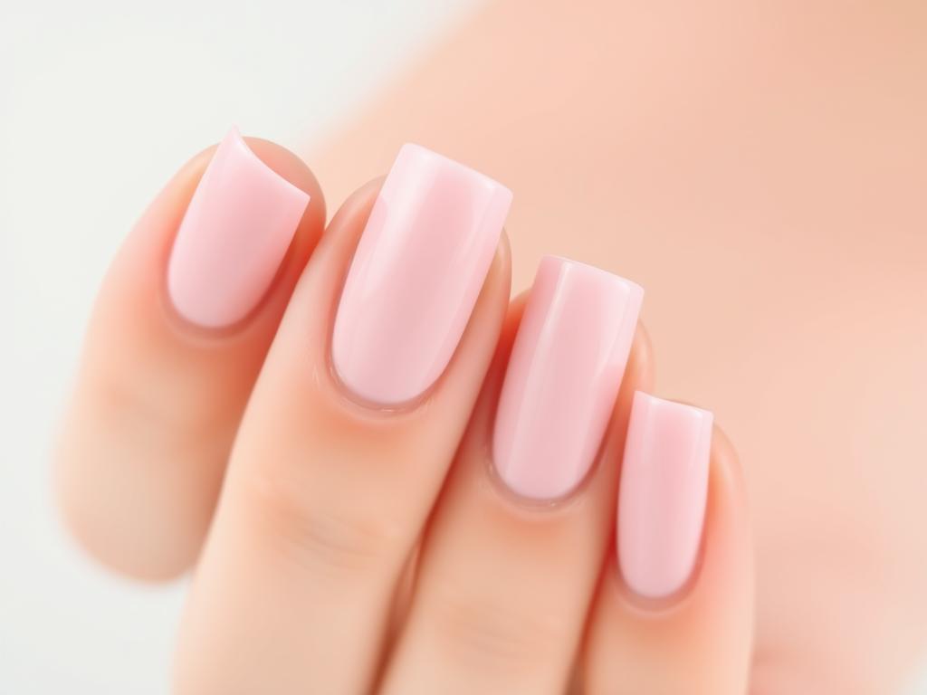 Naturalne paznokcie w jasnoróżowym odcieniu