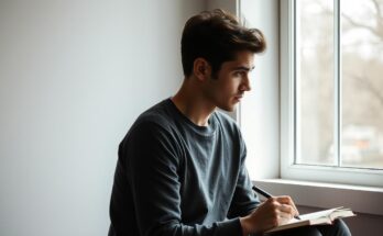 Osoba zastanawiająca się nad swoimi cechami charakteru