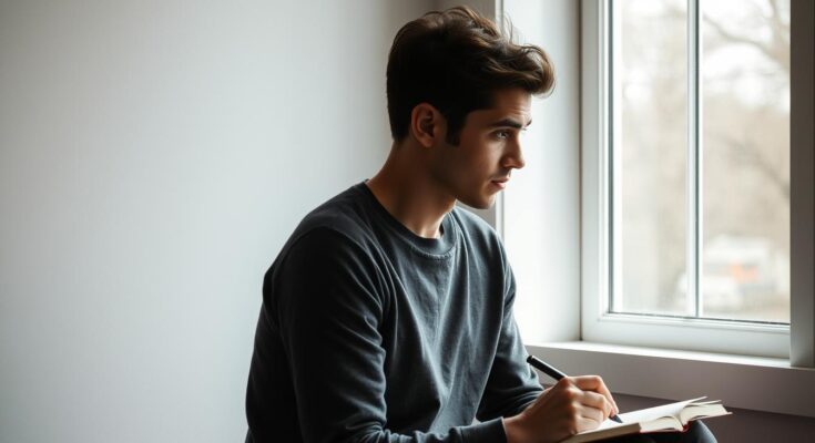 Osoba zastanawiająca się nad swoimi cechami charakteru