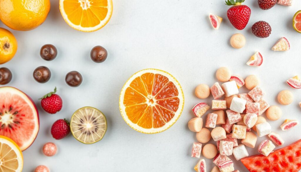 Porównanie owoców i słodyczy - czy owoce tuczą?