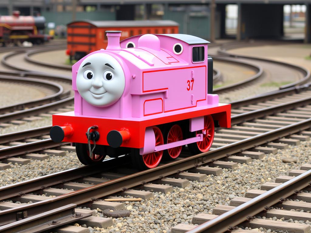 Rózia (Rosie) - różowa lokomotywa z Tomek i Przyjaciele