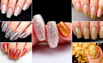 Różne rodzaje paznokci z brokatem - od delikatnych po intensywne