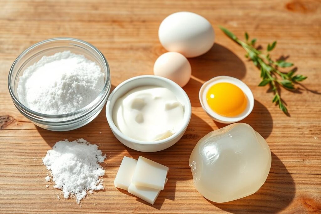 Składniki do naturalnych masek usztywniających włosy