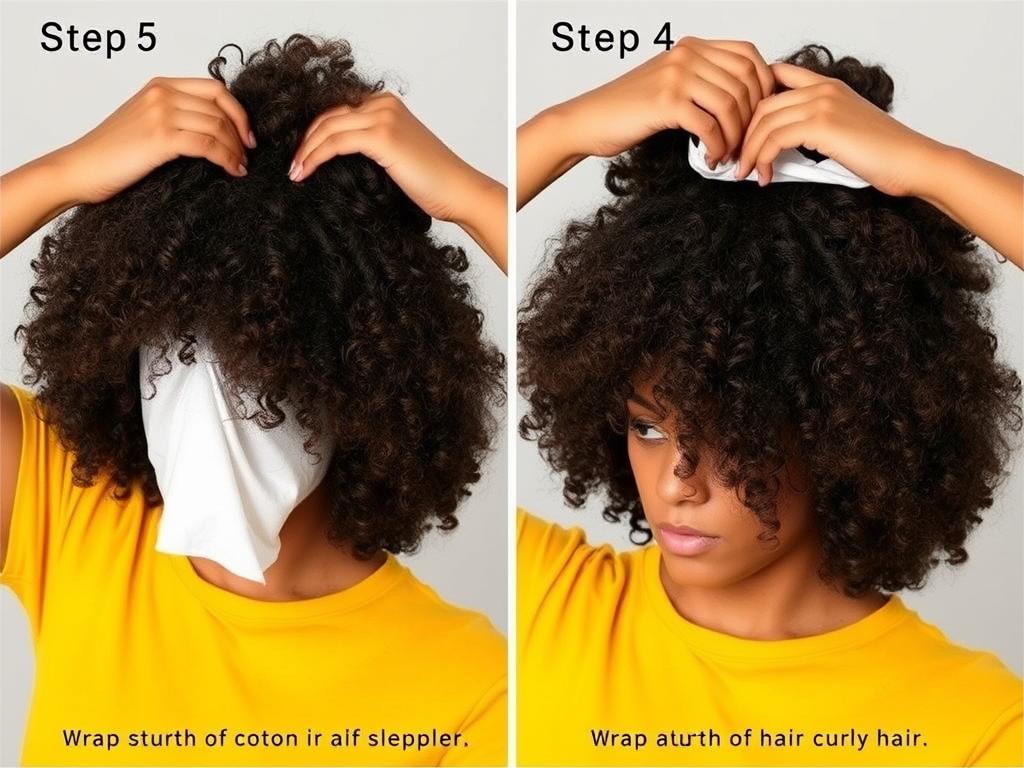 Technika plopping na kręconych włosach