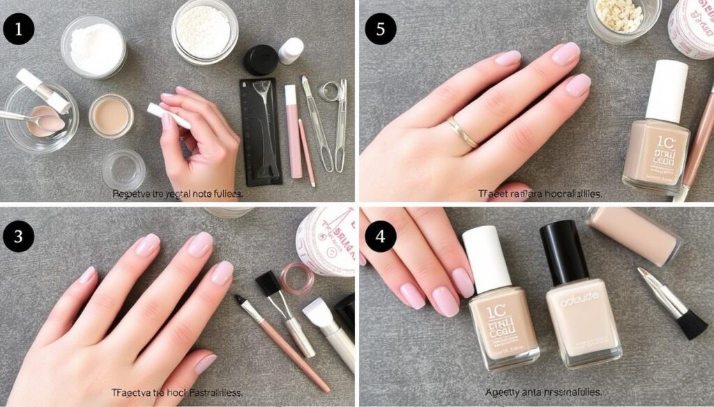 Domowy manicure nude - krok po kroku
