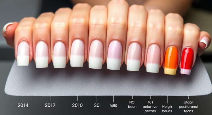 Ewolucja kolorowego french manicure od klasycznej wersji do nowoczesnych interpretacji