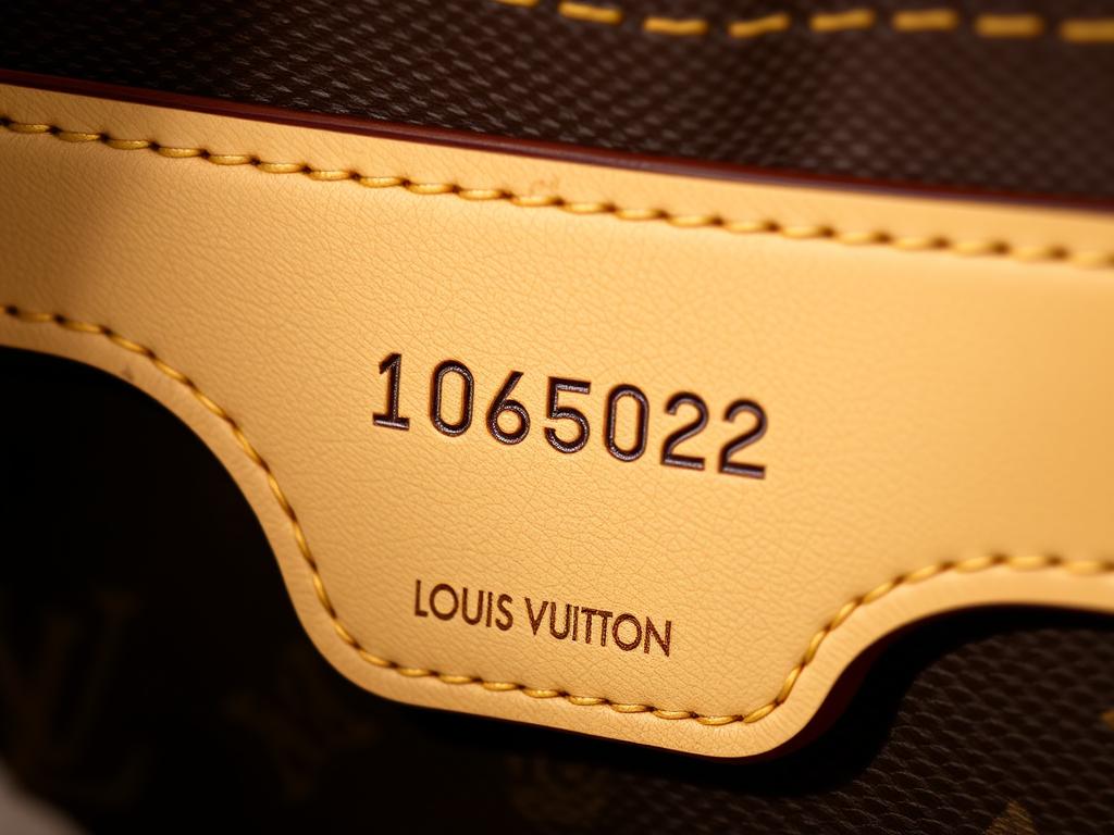 Kod datowy wewnątrz oryginalnej torebki Louis Vuitton