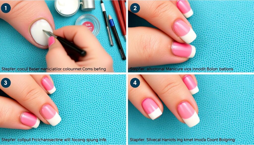 Krok po kroku wykonanie kolorowego french manicure