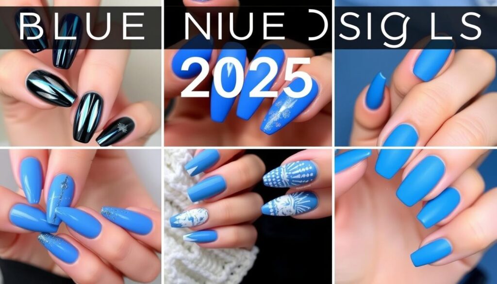 Najmodniejsze niebieskie paznokcie sezonu 2025
