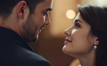 Para patrząca sobie w oczy podczas intymnego momentu, pokazująca jak ważne jest zaangażowanie podczas jak zrobić loda