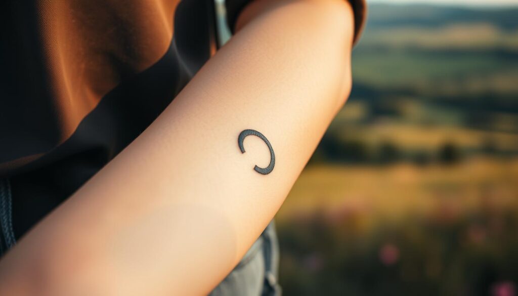 A close-up of a person's forearm featuring a beautifully designed semicolon tattoo, symbolizing the battle against depression and the hope for a brighter future. The tattoo should be intricately detailed, surrounded by soft, ethereal light that symbolizes positivity. In the background, a blurred, serene natural landscape with gentle greenery and soft pastel colors adds to the tranquil atmosphere. The subject should be wearing modest casual clothing, showcasing the tattoo in a non-distracting way. The scene is captured from an angled perspective that emphasizes the tattoo's significance, evoking feelings of resilience and hope. The overall mood is uplifting and reflective, with warm lighting enhancing the emotional impact of the image. A close-up of a person's forearm featuring a beautifully designed semicolon tattoo, symbolizing the battle against depression and the hope for a brighter future. The tattoo should be intricately detailed, surrounded by soft, ethereal light that symbolizes positivity. In the background, a blurred, serene natural landscape with gentle greenery and soft pastel colors adds to the tranquil atmosphere. The subject should be wearing modest casual clothing, showcasing the tattoo in a non-distracting way. The scene is captured from an angled perspective that emphasizes the tattoo's significance, evoking feelings of resilience and hope. The overall mood is uplifting and reflective, with warm lighting enhancing the emotional impact of the image.